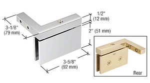 CRL Polished Chrome Cardiff Series Left Hand Mount Hinge