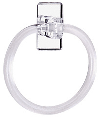 CRL Clear Acrylic Mirrored 7" Towel Ring