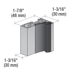 CRL Matte Black Fallbrook 1.1m Profile Wall-to-Glass Door Frame