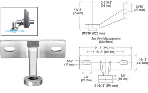 CRL Polished Stainless Heavy-Duty Spider Fitting Single Arm Wall Mount Frame Spider