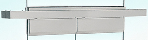 CRL Brushed Stainless Custom Length Double Door Floating Header