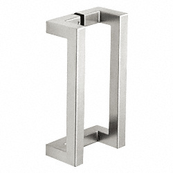 CRL Polished Stainless 24" Glass Mounted Offset Square Back-to-Back Pull Handle