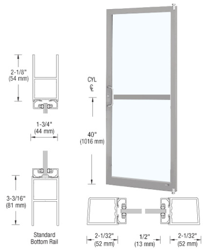 CRL-U.S. Aluminum Clear Anodized Single 36