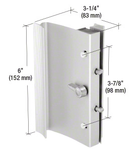 CRL Aluminum Hook-Style Surface Mount Handle 3-7/8" Screw Holes for Ador/HiLite Doors