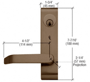 CRL Jackson® 8500 Dark Bronze Locking Outside Trim with a Flat Lever