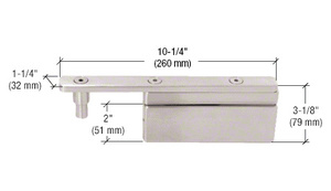 CRL Brushed Stainless Glass-to-Glass Gate Pivot Patch