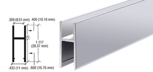 CRL Brite Anodized Aluminum MC610 H-Bar