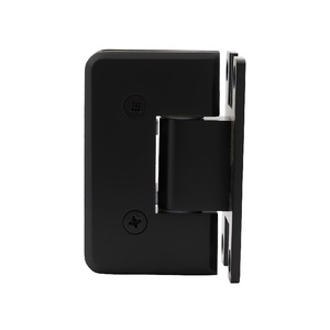 CRL Matte Black Plymouth Series Wall Mount 'H' Back Plate Hinge