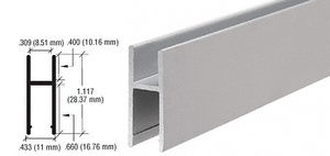 CRL Satin Anodized Aluminum MC610 H-Bar