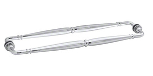 CRL Chrome Victorian Style 18" Back-to-Back Towel Bar