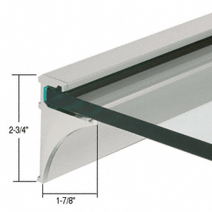 CRL Brushed Nickel 24" Aluminum Shelf Kit for 3/8" Glass