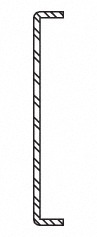 CRL-U.S. Aluminum 10 Gauge Steel Stiffener, 4.563" x 0.688" x 16'