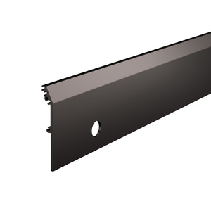 CRL DRX™ 4" Black Bronze Anodized Tapered Side Cover with Lock Cylinder Prep - 110" Length