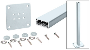 42 in. White Line Surface Mount Post