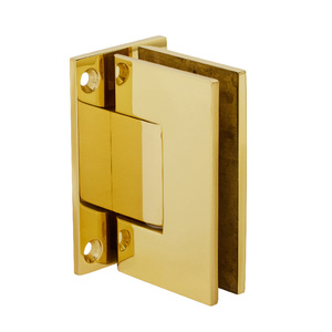 CRL Polished Brass Geneva 037 Series Wall Mount Full Back Plate Standard Hinge