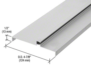CRL 487 Clear Anodized OfficeFront™ Transom Frame Head Insert for 1-1/2" Face Trim - 24'2"