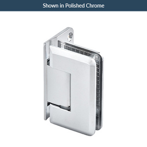 Polished Chrome Wall Mount with Offset Back Plate Premier Series Hinge with 5° Pin