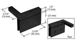 CRL Matte Black Cardiff Series Left Hand Mount Hinge