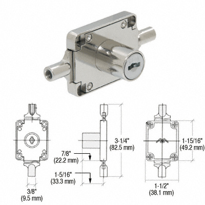 KCS Chrome Furniture Lock High Security | CRL