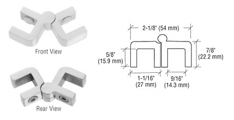 CRL Chrome Glass Hinge Bracket