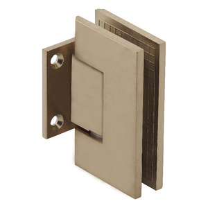 Satin Brass Wall Mount with Short Back Plate Adjustable Designer Series Hinge