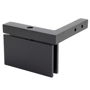 CRL Matte Black Senior Cardiff Wall Mount Offset Back Plate Hinge