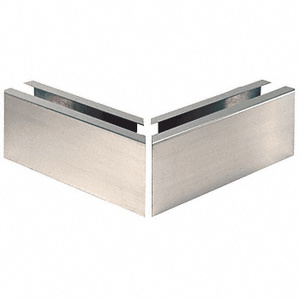 CRL Brushed Stainless 12" Mitered 90 Degree Corner Cladding for L68S Series Laminated Square Base Shoe