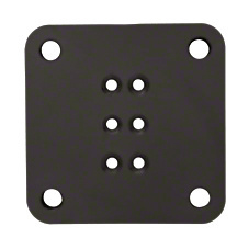 Black Anodized Pre-Treated Trim-Line 5" x 5" Square Base Plate