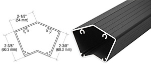 CRL Matte Black 200, 300, 350, and 400 Series 48" 135 Degree Surface Mount Post