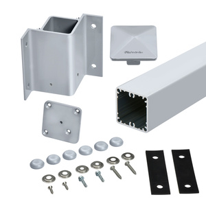 CRL Clear Anodized 48" 100 Series 90º Inside Fascia Mount Post Kit