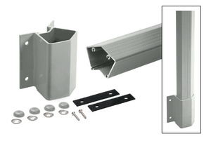 CRL 36" Agate Gray Outside 135 Degree Fascia Mount Post Kit for 200, 300, 350, and 400 Series Rails