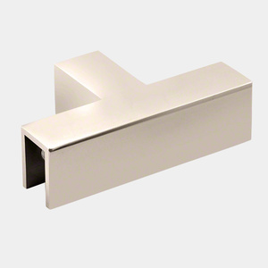 CRL Polished Nickel 90 Degree "Sleeve Over" T-Juntion Glass Clamp