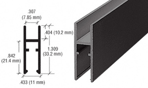 CRL Flat Black Aluminum LK610 H-Bar