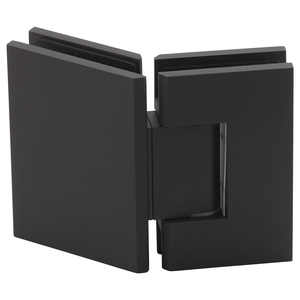 Matte Black Designer Adjustable 135 Degree Glass To Glass Hinge