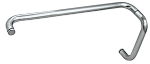 CRL Polished Nickel 8" Pull Handle and 18" Towel Bar BM Series Combination Without Metal Washers