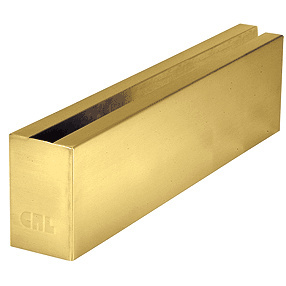 CRL Satin Brass 12" Welded End Cladding for L68S Series Laminated Square Base Shoe