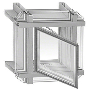 CRL-U.S. Aluminum 7600 Series Out-Swing Casement Window, Dark Bronze Anodized