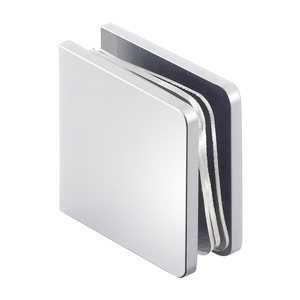 Polished Chrome Traditional Style Fixed Panel Glass Clips