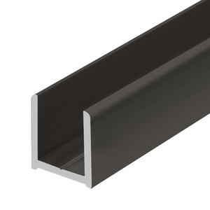 Oil Rubbed Bronze 95" (2.49 m) High Profile Aluminum Glazing Channel for 1/2" Glass