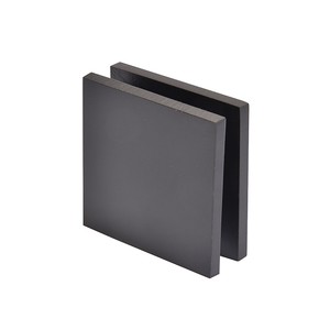 CRL Oil Rubbed Bronze Square Style Notch-in-Glass Fixed Panel U-Clamp