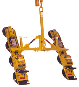 CRL Wood's AC Model P2 Two Channel 4-1/2' Spread Vacuum Lifting Frame for Flat Materials - 1,200 Pound Capacity