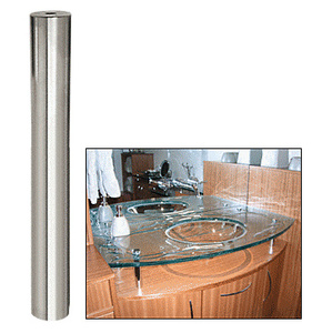 CRL 316 Brushed Stainless 3/4" Diameter by 6" Long Standoff Base