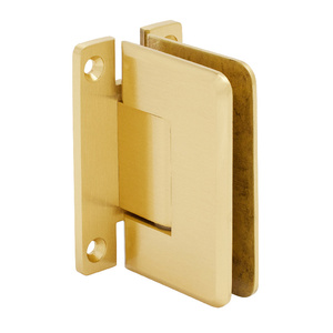 CRL Satin Brass Pinnacle 037 Series Wall Mount 'H' Back Plate Hinge