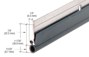 CRL Aluminum Extruded Aluminum Vinyl Bulb Weatherseal 36" x 84" Opening