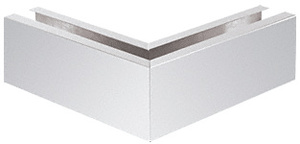CRL Polished Stainless 12" 90º Mitered Corner Cladding for W5B Series Windscreen and Smoke Baffle Base Shoe