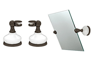 CRL Porcelain and Oil Rubbed Bronze Mirror Pivots