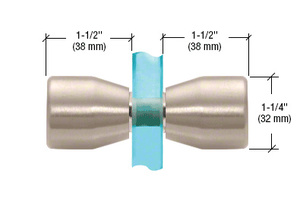 CRL Brushed Nickel Back-to-Back Bow-Tie Style Knobs