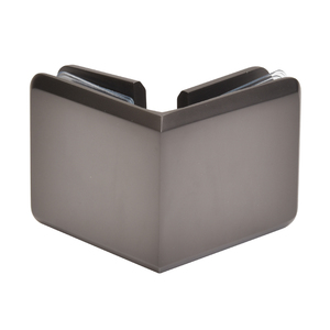 CRL Matte Gun Metal Beveled Style 90º Glass-to-Glass Clamp