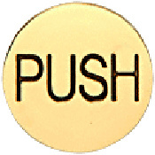 CRL Polished Brass 2" Round Push Indicator