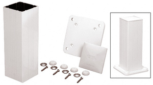 CRL Sky White Standard 4" x 4" Surface Mount 36" Long Post Kit